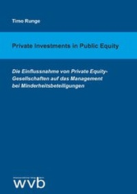 Abbildung von: Private Investments in Public Equity - wvb Wissenschaftlicher Verlag Berlin