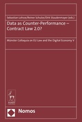 Bild: Data as Counter-Performance - Contract Law 2.0? - Nomos/Hart