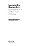 Cover: Negotiating Domesticity - Routledge