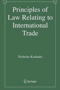 Cover: Principles of Law Relating to International Trade - Springer