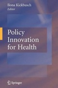 Cover: Policy Innovation for Health - Springer