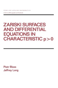 Abbildung von: Zariski Surfaces and Differential Equations in Characteristic P < O - CRC Press