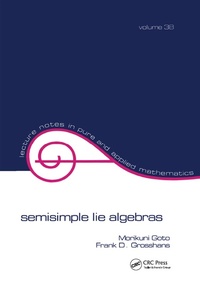 Abbildung von: Semisimple Lie Algebras - CRC Press