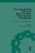 Cover: The Unpublished Letters of Henry St John, First Viscount Bolingbroke Vol 1 - Routledge