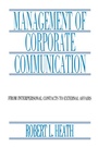 Cover: Management of Corporate Communication - Routledge