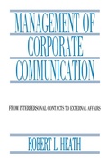 Cover: Management of Corporate Communication - Routledge