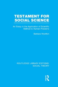 Enlarge image Cover: Testament for Social Science (RLE Social Theory) - Routledge