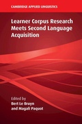 Cover: Learner Corpus Research Meets Second Language Acquisition - Cambridge University Press