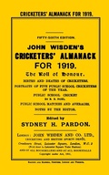 Cover: Wisden Cricketers' Almanack 1919 - Wisden