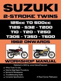 Cover: SUZUKI 2-STROKE TWINS 125cc TO 500cc - 1962 ONWARDS - WORKSHOP MANUAL - Veloce Enterprises, Inc.