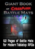 Cover: Giant Book of CyberPunk Battle Mats - Loke BattleMats