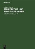 Cover: Strafrecht und Strafverfahren - De Gruyter
