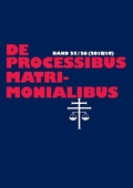 Abbildung von: De processibus matrimonialibus - Peter Lang Verlag