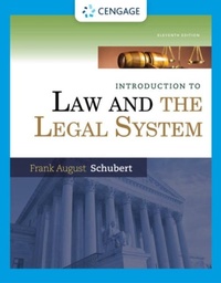 Enlarge image Cover: Introduction to Law and the Legal System - Wadsworth Publishing Co Inc