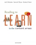 Cover: Reading to Learn in the Content Areas - Wadsworth Publishing Co Inc