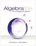 Cover: Algebra for College Students - Brooks/Cole