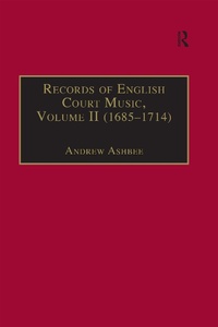 Abbildung von: Records of English Court Music - Routledge