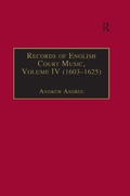Cover: Records of English Court Music - Routledge