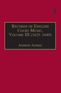 Cover: Records of English Court Music - Routledge