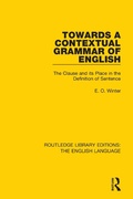 Cover: Towards a Contextual Grammar of English - Routledge