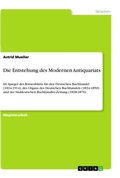 Cover: Die Entstehung des Modernen Antiquariats - GRIN Verlag