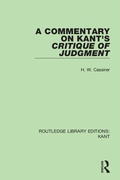 Cover: A Commentary on Kant's Critique of Judgement - Routledge