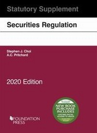 Enlarge image Cover: Securities Regulation Statutory Supplement, 2020 Edition - West Academic Press
