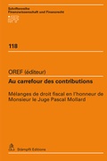 Cover: Au carrefour des contributions - St&auml;mpfli Verlag AG