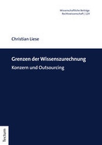 Abbildung von: Grenzen der Wissenszurechnung - Tectum Wissenschaftsverlag