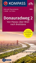 Cover: KOMPASS Fahrrad-Tourenkarte Donauradweg 2, von Passau &uuml;ber Wien nach Bratislava 1:50.000 - KOMPASS-Karten
