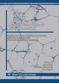 Enlarge image Cover: Advanced Technologies in Material Processing - Trans Tech Publications Ltd