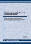 Cover: Materials Science and Engineering: Technological Advances and Research Results - Trans Tech Publications Ltd