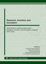 Cover: Research, Invention and Innovation - Trans Tech Publications Ltd