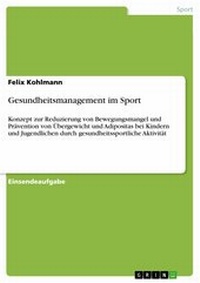 Abbildung von: Gesundheitsmanagement im Sport - GRIN Verlag
