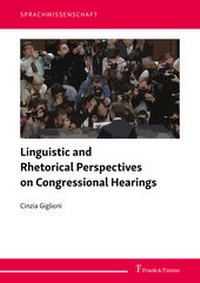 Abbildung von: Linguistic and Rhetorical Perspectives on Congressional Hearings - Frank & Timme
