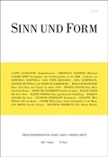Cover: Sinn und Form 4/2020 - SINN und FORM