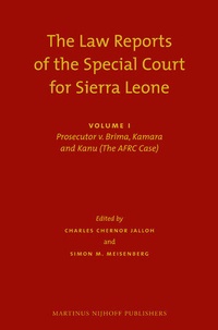 Abbildung von: Law Reports of the Special Court for Sierra Leone (SET) - Martinus Nijhoff