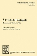 Cover: A l'ecole de l'Antiquite - Peeters Publishers