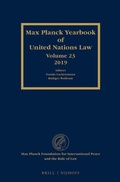 Cover: Max Planck Yearbook of United Nations Law, volume 23 (2019) - Martinus Nijhoff