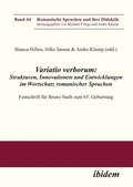 Cover: Variatio verborum: Strukturen, Innovationen und Entwicklungen im Wortschatz romanischer Sprachen - ibidem