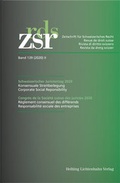 Cover: ZSR Band 139 (2020) II - Schweizerischer Juristentag 2020 / Congr&egrave;s de la Soci&eacute;t&eacute; suisse des Juriste - Helbing & Lichtenhahn