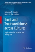 Cover: Trust and Trustworthiness across Cultures - Springer