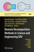 Cover: Domain Decomposition Methods in Science and Engineering XXV - Springer