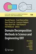Cover: Domain Decomposition Methods in Science and Engineering XXV - Springer