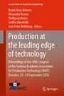 Cover: Production at the leading edge of technology - Springer