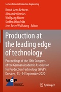 Cover: Production at the leading edge of technology - Springer