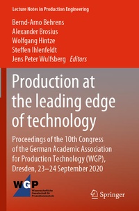 Enlarge image Cover: Production at the leading edge of technology - Springer