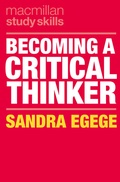 Cover: Becoming a Critical Thinker - Bloomsbury Academic