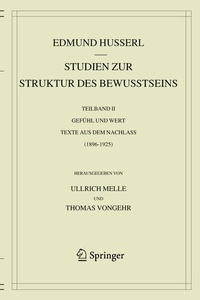 Abbildung von: Studien zur Struktur des Bewusstseins - Springer