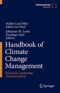 Cover: Handbook of Climate Change Management - Springer